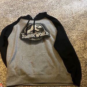 Jurassic World Gray and Black Women's Hoodie